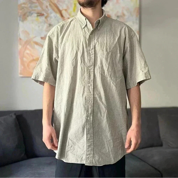 Vintage Brooks Brothers Button Down Sport Shirt - Beige - Size L - Picture 2 of 7